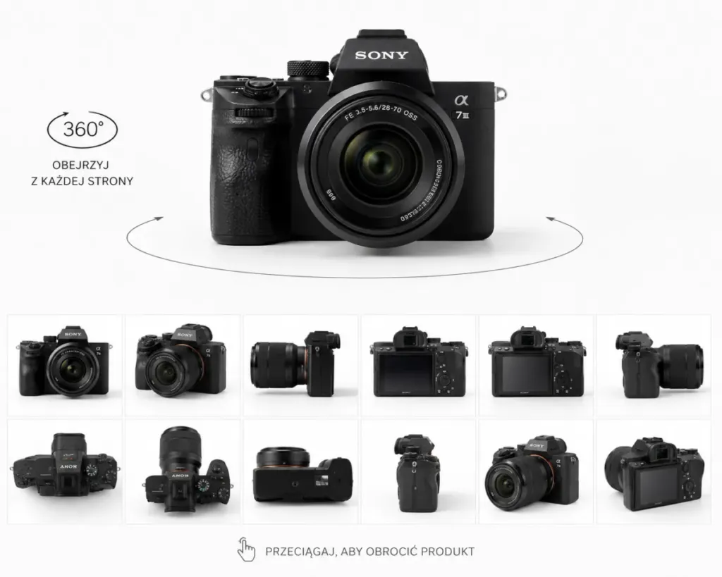 Obracaj produkt w 360°